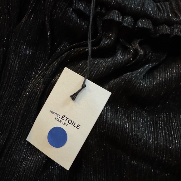 Isabel Etoile Marant Women’s Black Metallic Pleated Skirt NWT - Picture 5 of 6